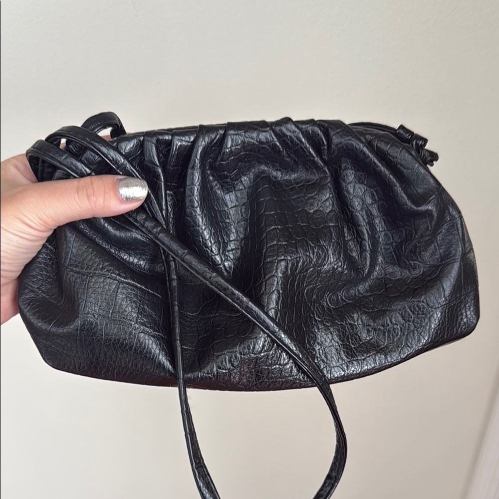 Black Clutch with optional strap